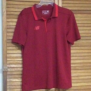 New Balance Men's Polo Shirt in Deep Red
